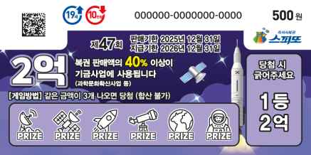 스피또500 47회 표 뒷면 — 게임 방법